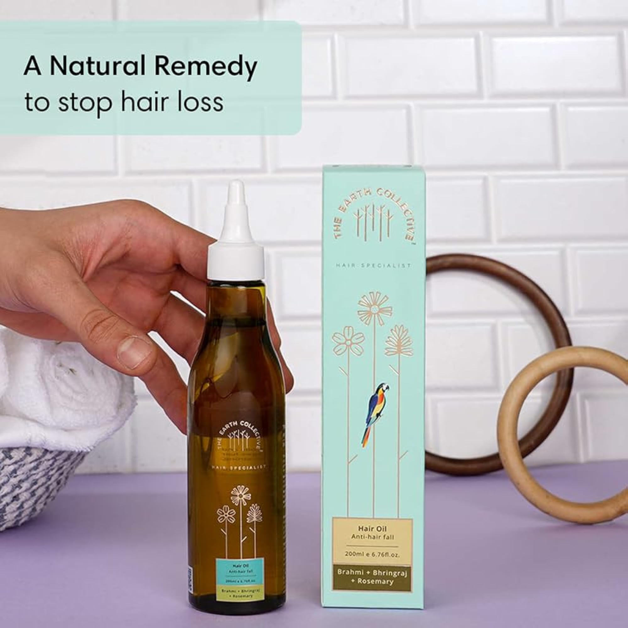 Anti-Hair Fall Oil with Brahmi, Bhringraj & Rosemary