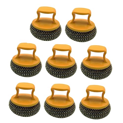 BEBEMOKO 8pcs Steel Wire Brush Tool for Pots and Tableware Dish Brush for Restaurant Use Long Lasting Removal Random Color