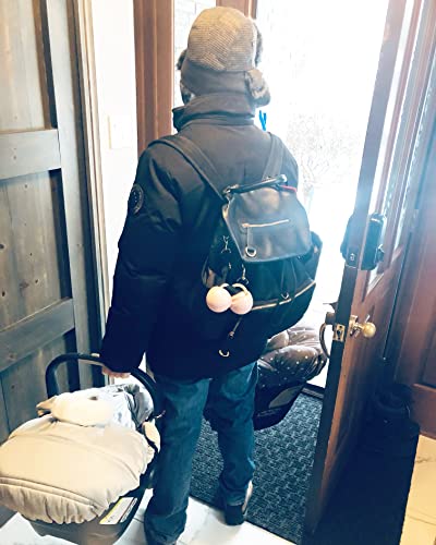 melii 10700 Schnullerhalter - Schnullerbehälter mit Karabinerhaken, Kunststoff