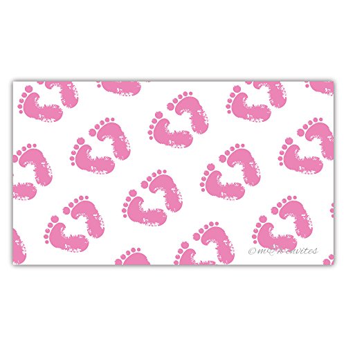 50 Pink Baby Feet Diaper Raffle Tickets - Girl Baby Shower Game #TOP3