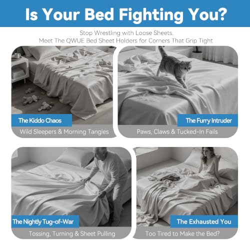Bed Sheet Holders for Corners, Fitted Sheet Grippers Keep Bed Firm & Tight - image 2