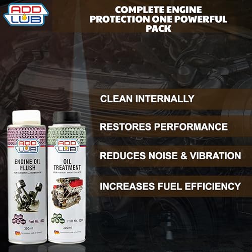 Image of ADD LUB Engine Care Pack - Engine Flush & Oil Treatment | Cleans, Protects & Enhances Engine Performance | (300ml Each)