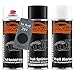 Produktbild TRISTARcolor Autolack Spraydosen Set für Kunststoff Stoßstange für Audi Z9Y Phantomschwarz Perl/Phantom Black Perl Haftgrund Basislack Klarlack mit Weichmacher Sprühdose