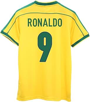 Amazon.com : Brazil Ronaldo #9 Retro Men's Soccer Jersey Fan