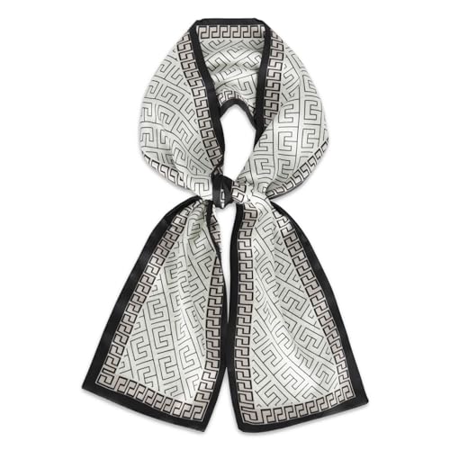 Relang Satin Scarf Mulberry Silk Printed Headband Wrap Hair 7