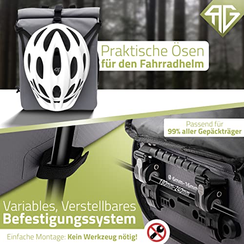 RADGEIST 3in1 Fahrradtasche für Gepäckträger - Fahrrad Rucksack - Gepäckträgertasche -...
