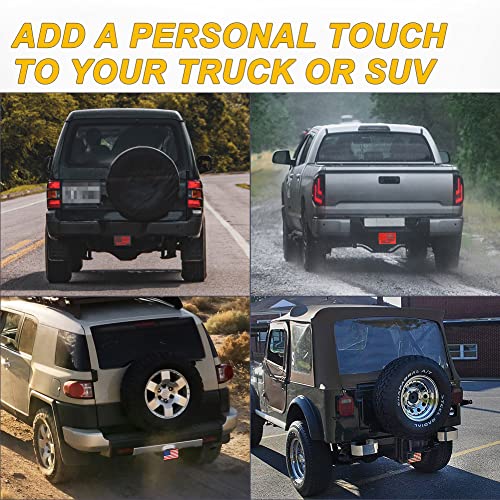 Boslla Trailer Hitch Cover For 2" Receivers, Heavy Metal Tow Hitch Cover Usa American Flag Hitch Receiver Cover With Gasket And Installation Tools Pins For Trucks Cars (Black Hollow-Out) #TOP5