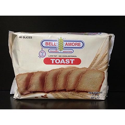 Bell'Amore Classic Italian Toast | Light & Crispy Toast Cracker Bread | Imported from Italy - 11.3oz Packs (40 Toast/Pack) (Traditional - Classiche) Cover