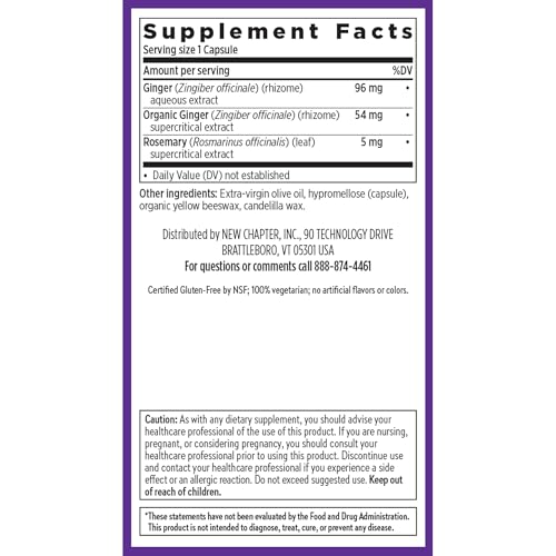 New Chapter Supercritical Ginger Force Supplement, 60 Count - image 6