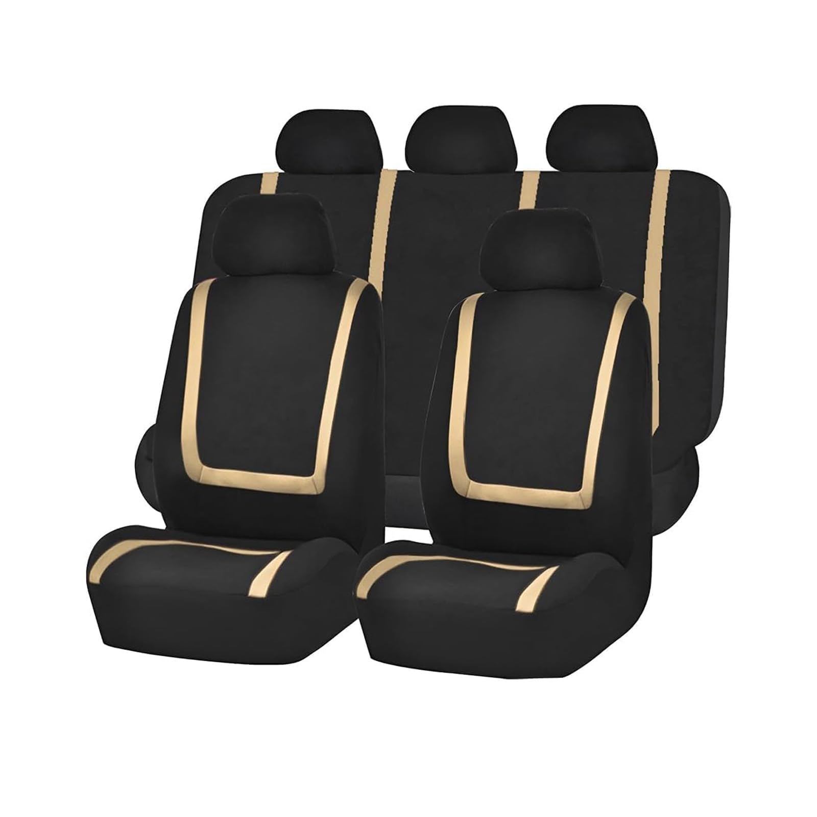 Housses Siège Voiture pour Dacia Sandero 3/Sandero Stepway III 2021-2026 Antidérapantes Sièges Avant Respirantes Nonslip Accessoires Interieur,D/Beige