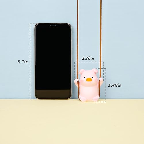 Miniatura 3 de YGMONER - Accesorio de cerdito para colgar en el espejo del automóvil, adorno para el interior del automóvil (cerdito)