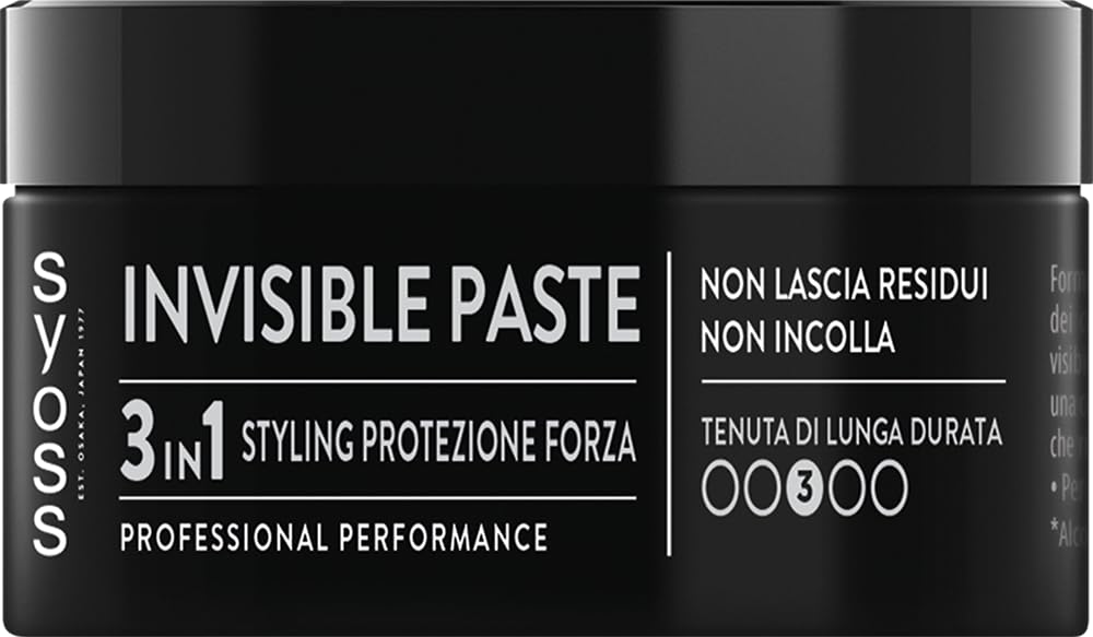 Syoss Keine Angaben Invisible Paste 100 Ml, Haarwachs 3-In-1 Styling, Schutz, Kraft, Haarpaste Mit Vitaminkomplex, Pomade Für Einen Natürlichen Letzten Schliff Und Langanhaltenden Halt 3