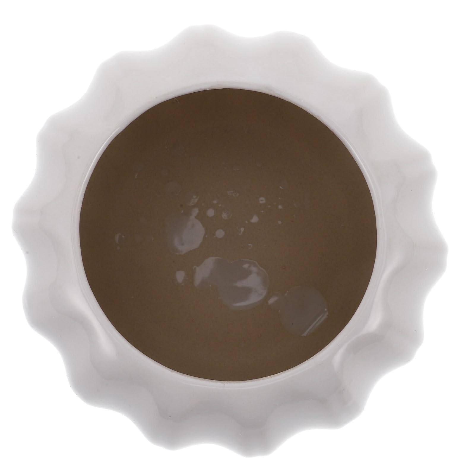 Vase en céramique blanc citrouille design artistique de table pour fleurs