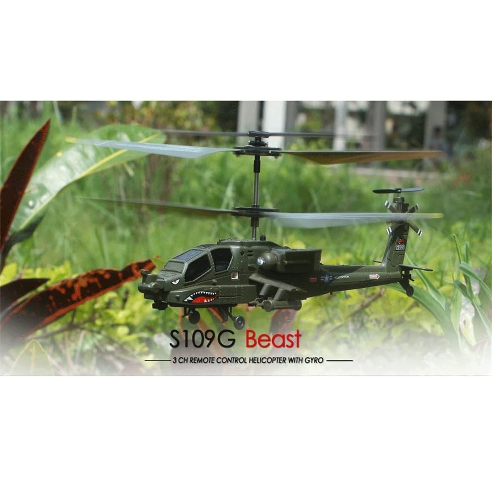Elicottero radiocomandato con stabilizzatore giroscopico, Elicottero Apache a 3,5 canali con decollo e atterraggio con Un Solo Tasto, Aereo da Combattimento Intelligente ad Altezza