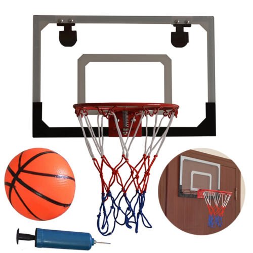 Mini Basketball Hoop System Kids Goal Over The Door Wall Indoor Sports with Ball