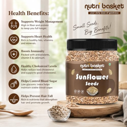Image of Nutribasket's Combo Pack of Chia Flax Pumpkin Sunflower Seeds || Best Daily Super Seeds Mix | Perfect for Gifting| (200gms Each, Combo 4 Seeds)