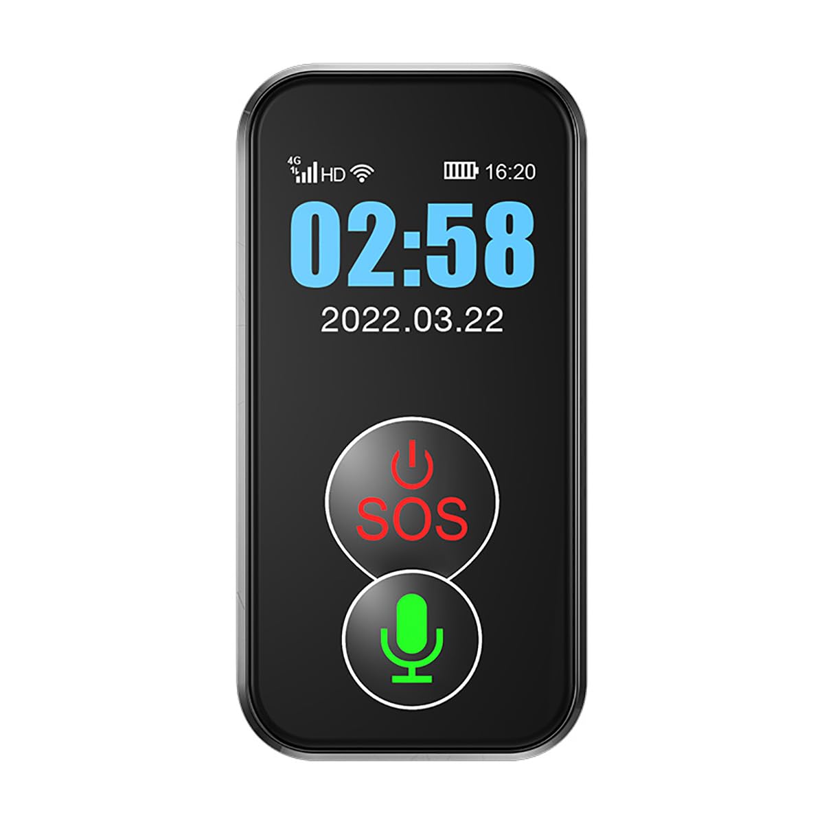 Localizzatore GPS personale, Dispositivo di localizzazione, Chiamate HD/Allarme caduta/Traiettoria storica di 90 giorni/Impermeabile IPX6/Design recinzione elettronica, per bambini, adolescenti