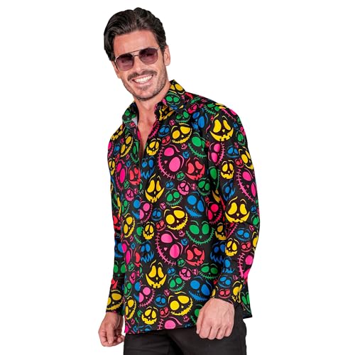 W WIDMANN MILANO Party Fashion - Camisa para Hombre, Manga Larga, Camisa Hombre, Disfraz Halloween