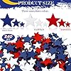 Bucherry Wood Stars Decorations Red White Blue Wooden Crafts Patriotic Star Shaped Tiered Tray Ornaments 4th of July Veterans Day Labor Independence Memorial(240 Pcs,0.4, 0.8, 1.2 Inch) #1