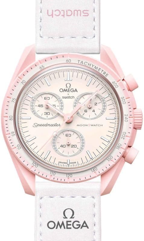 時計 BIOCERAMIC MOONSWATCH MISSION TO VENUS THE BIOCERAMIC MOONSWATCH (pink), pink, modern, pink, sports, pink