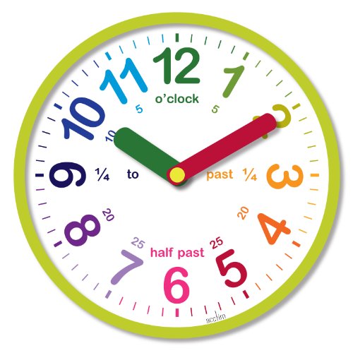 Acctim, Orologio da parete 21885 LuLu grün, multicolour, plastica;vetro, tondo