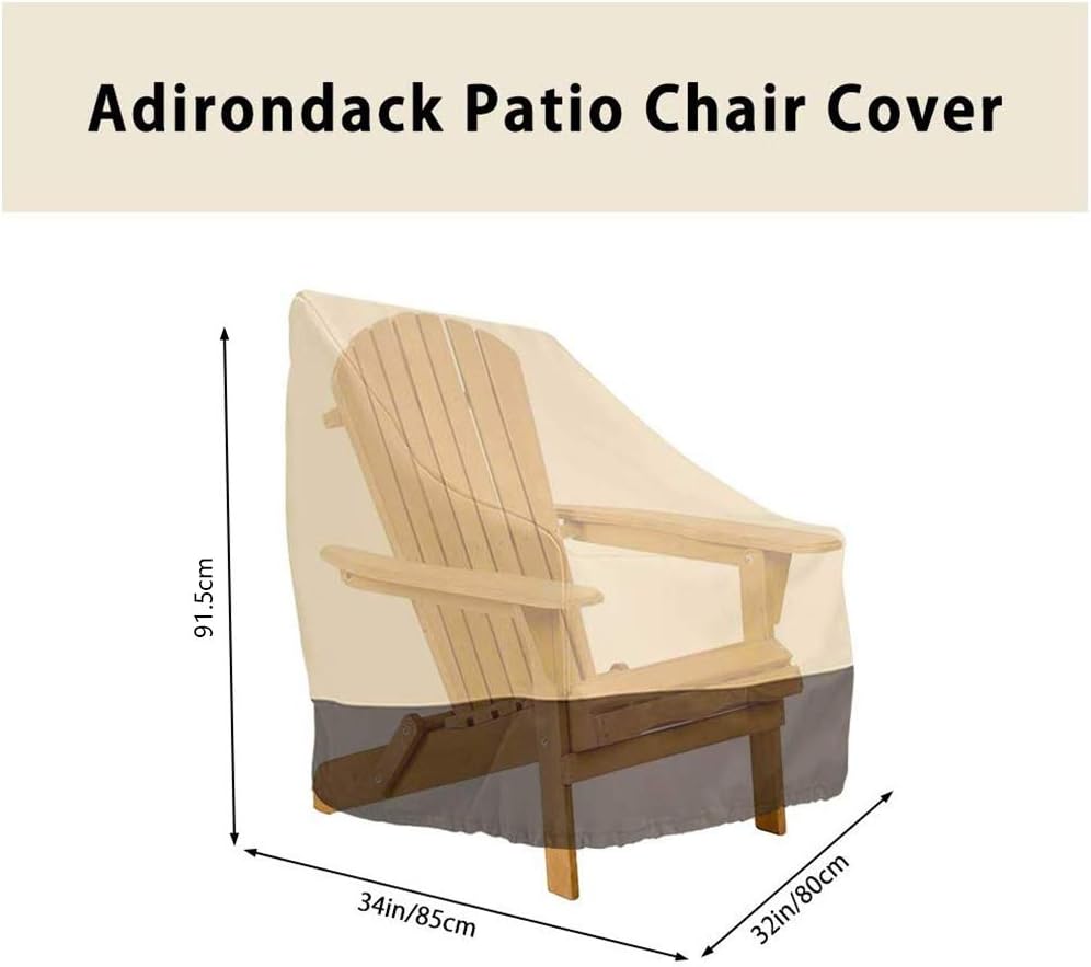Alliteqwe 2 Pack Patio Adirondack Chair Cover 31X33X36 Inch Heavy Duty