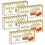 Lacasa 5x Turrones de difentes sabores (Nata y Fresa)