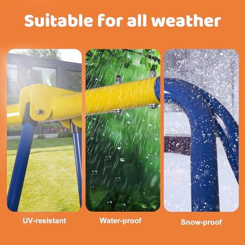 image for HLC Metal Kids Garden Swing Set with Glider for Toddler Heavy-Duty A-F