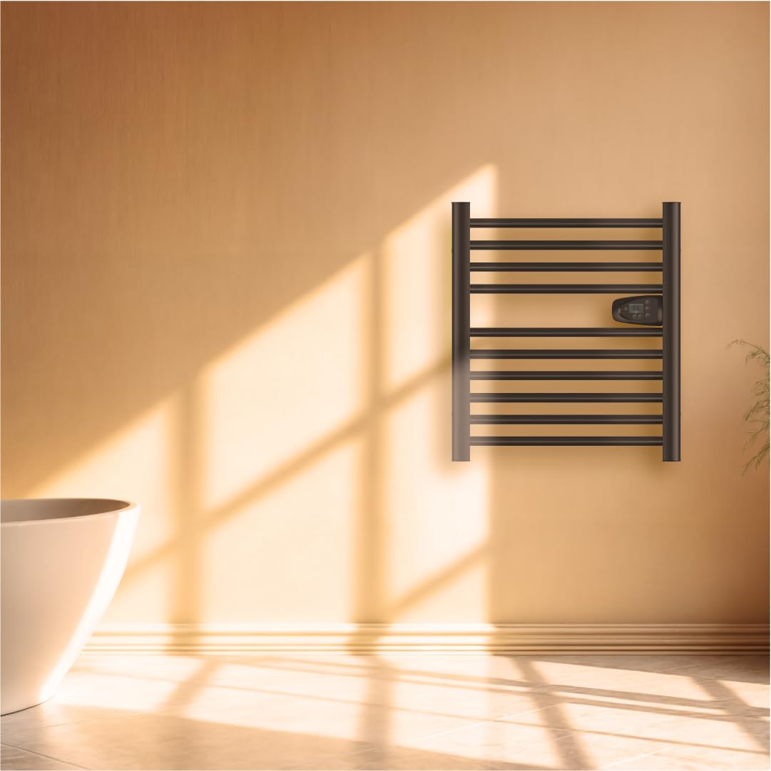 BESTHERM - Sèche-serviette électrique sans fluide 300W H.62xL54cm HESTIA noir
