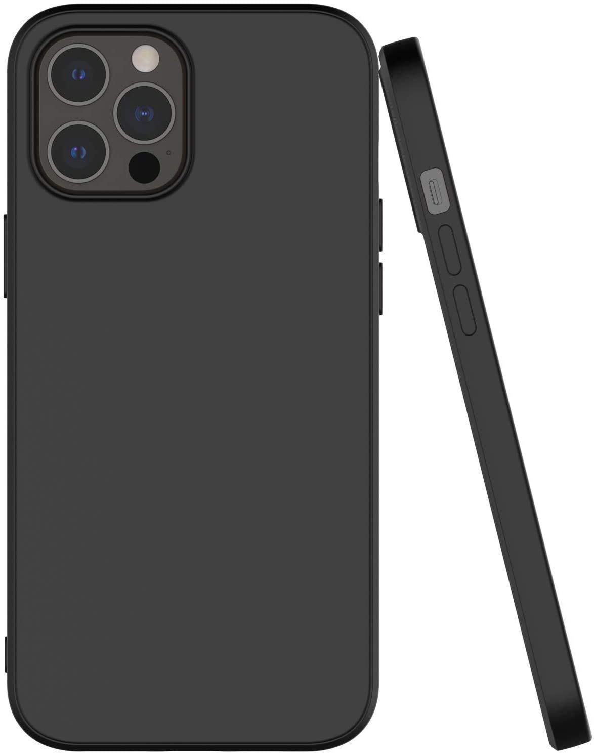 ZOOK Iphone 12 | 12 Pro Soft Silicone Case Double Layer Anti Scratch Cover (Black)