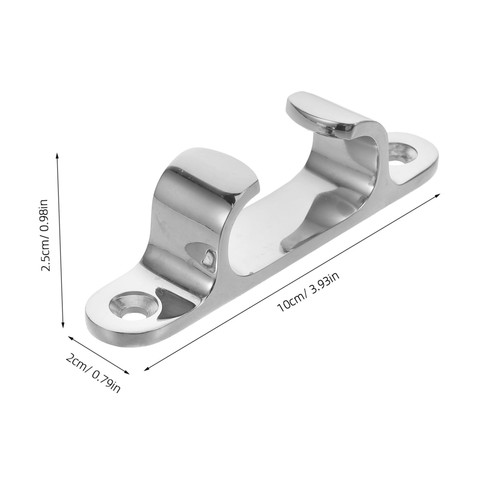 Totority Sturdy Stainless Steel Boat Cleat 100mm Cam Cleat High Tensile Strength