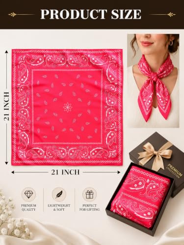 Image of Ravaiyaa - Attitude is everything Women Printed Silk Bandana 21 x 21 Inch Square Headband & Hair Wrap, Soft & Versatile | Fashion Neck Wrap