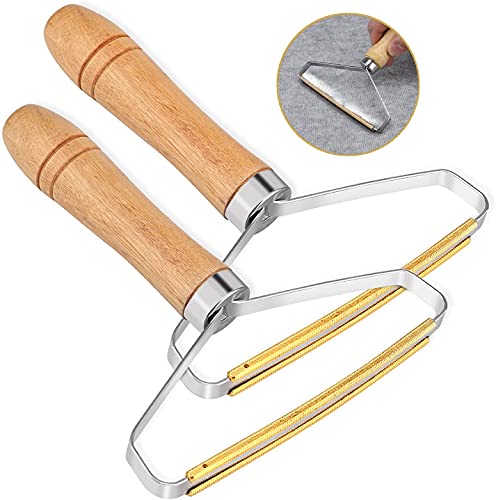 2 Pcs Lint Cleaner Pro Portable Lint Remover, Clothes Fuzz Shaver Reusable Double Sided Lint Remover Travel Brush for Removing Lint Pet Hair Dust in Clothes Furniture