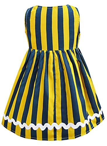 Image of A.T.U.N. (ALL THINGS UBER NICE) Girls Printed Cotton Skater Knee Length Casual Dress for Daily Occasions