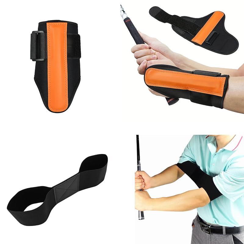 Golf Swing Training Kit with Wrist Stabilizer & Arm Support Band - Improve Posture, Accuracy & Power...