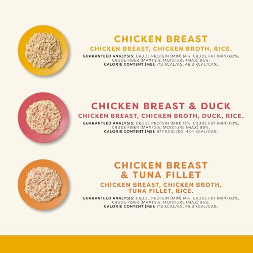 Image of Applaws Chicken Variety Pack Wet Cat Food in Broth 12-Pack, High Protein, Limited Ingredient, Grain Free, Canned Cat Food, No Fillers, No Artificial Additives (12 x 2.47 oz Cans)