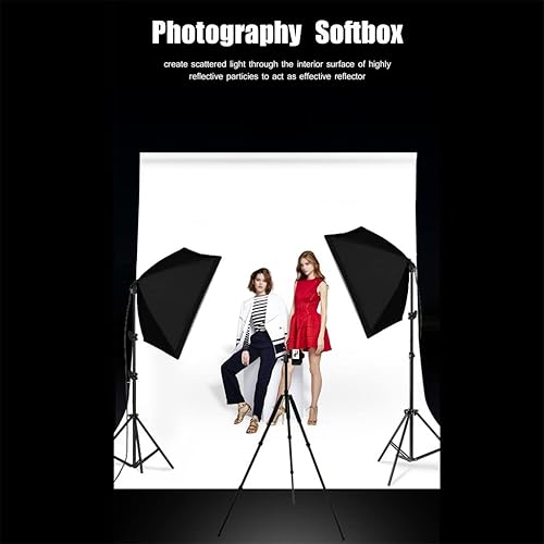 Miniatura 4 de MGWYE Photography softbox Lighting Soft Box with Tripod E27 Photographic Bulb Continuous Light System for Photo Studio (Color  D, Size  160cm)