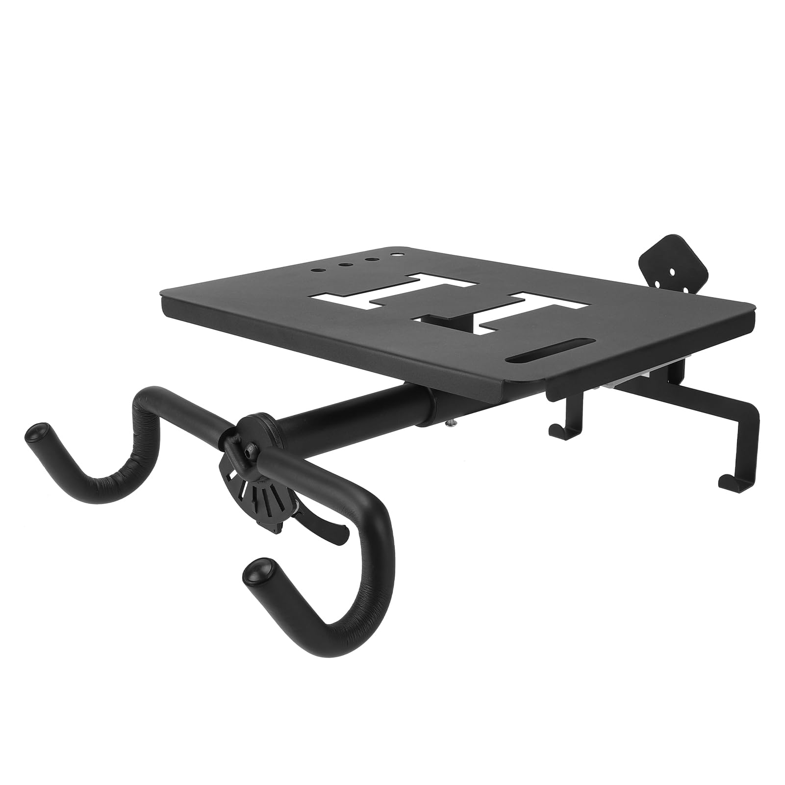 Support Mural pour Vélo, 2 en 1, Support de Casque Réglable D'intérieur, de Rangement avec Bras Pliables pour Vélos Route et Montagne, Construction en Acier