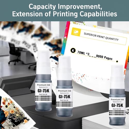 Image of KOSH GI-75 Refill Ink Compatible for Canon MAXIFY GX1070 GX2070 Printers
