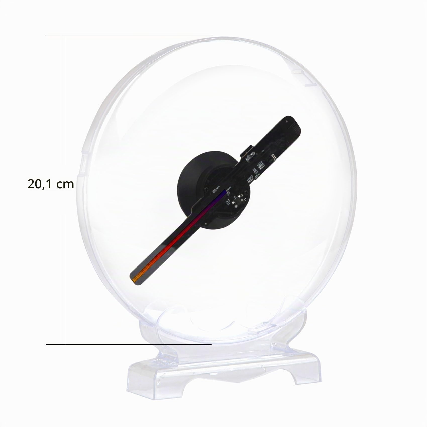 Missyou 3D Hologramm Projektor 20CM mit App Steuerung Bluetooth LED Display Schutzgehäuse Fernbedienung und 1500 Videos für Werbung Messe Schaufenster Weihnachten Halloween