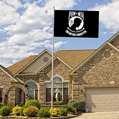 Mia Pow Flag 3X5 Outdoor Double Sided Made In Usa-Black You Are Not Forgotten Prisoner Of War Military Flags Heavy Duty 3 Ply Fade Resistant For Outside Outdoor Indoor #TOP6