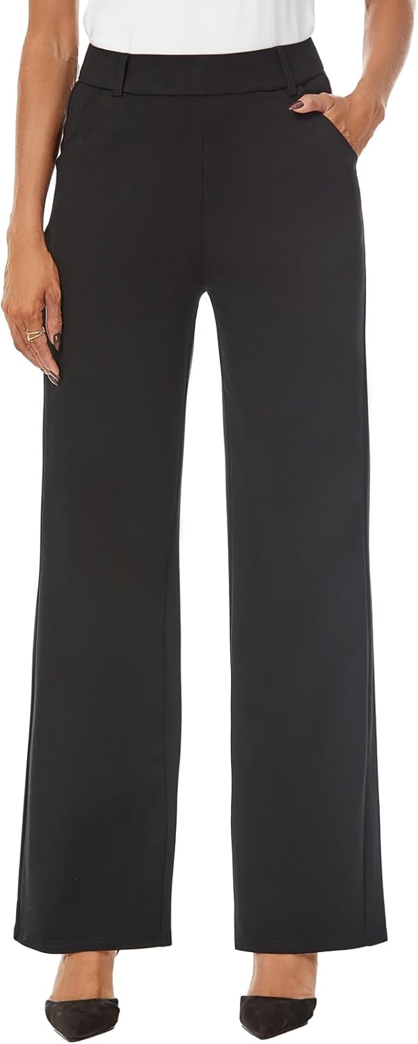 Women's High Waist Stretchy Cotton Cargo Pants Wide Leg Hiking Tactical Trouser with Pockets