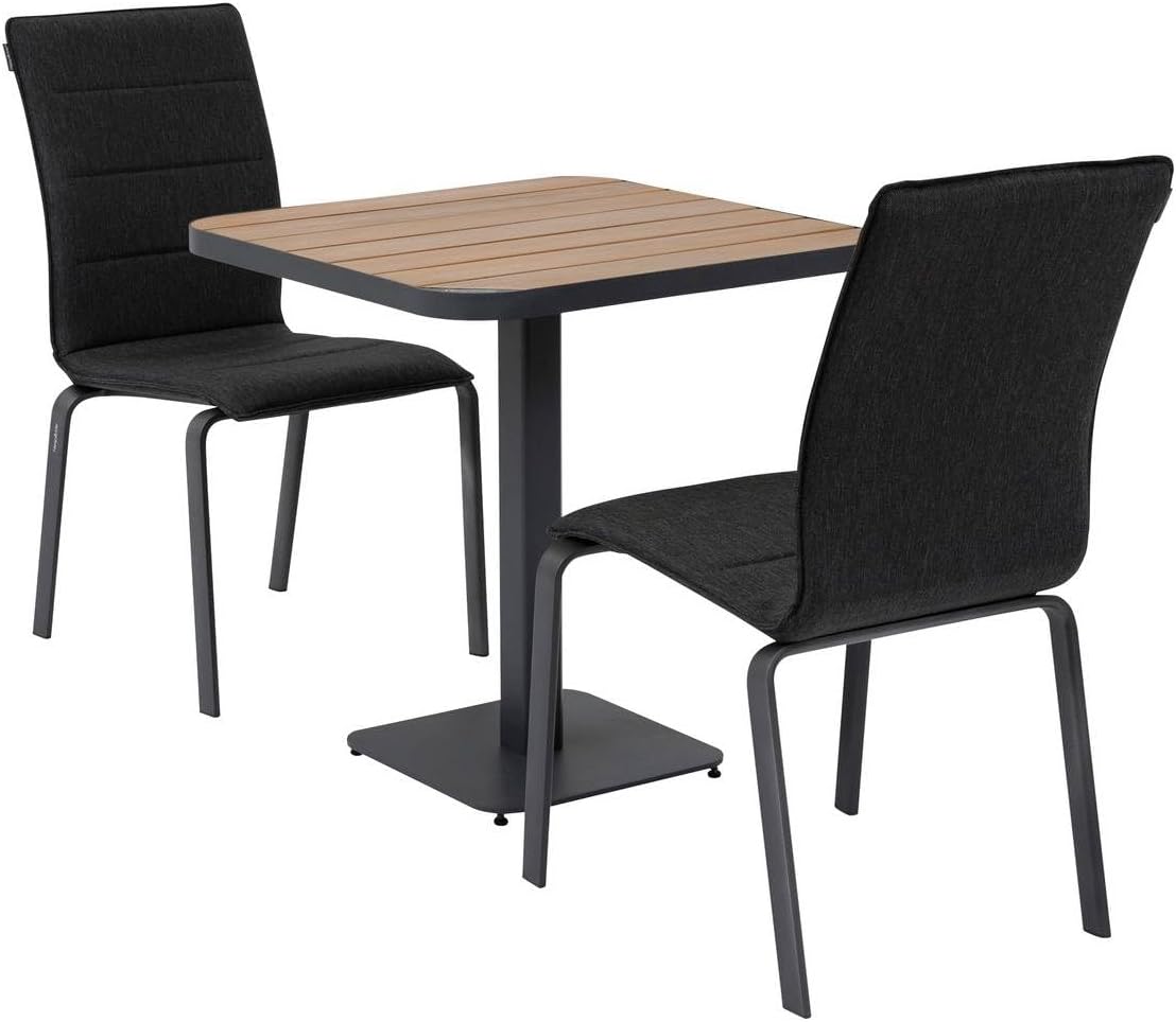 Tyla Bistro Garden Table Acacia & Graphite