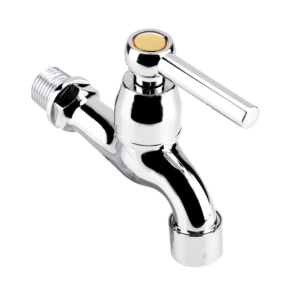 Washing Machine Faucet Sink Wall Mounted Single Handle Water Tap for Laundry Room Bathroom Utility Room Standard Hose — view 5