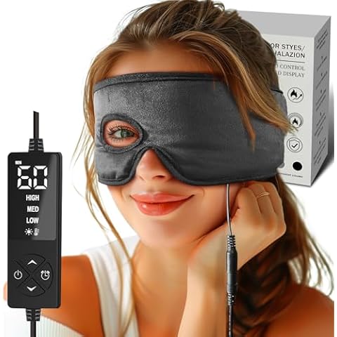 Stye Eye Treatment Heated Eye Mask - Eye Stye Remover, Warm Compress for Eyes, Moist Heat Eye Compress for Stye and Blepharitis Relief, Eye Heating Pad for Chalazion Treatment Cover