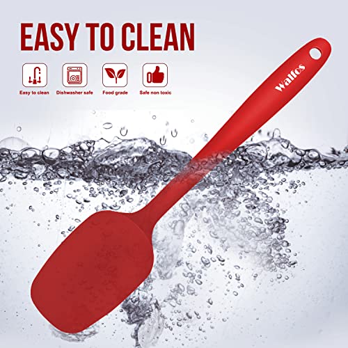 Walfos Silicone Spatula - High Heat Resistant Kitchen Spoon Spatulas, Strong Steel Core And One-Pieces Seamless Design, Prefect For Cooking Mixing & Baking - Bpa Free And Dishwasher Safe (Red) #TOP6