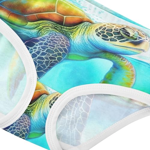 Sea Turtle Blue Girls Underwear Toddlers 2t Cotton Girl Panties Cute Animal Underpants Briefs4