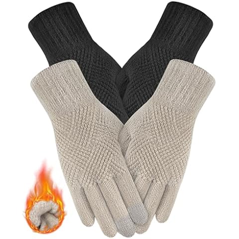 YSense Winter Gloves Women Warm Touch Screen Gloves for Cold Weather Soft Comfy Thermal Fleece Lined Knit Gloves In Outdoor Cover