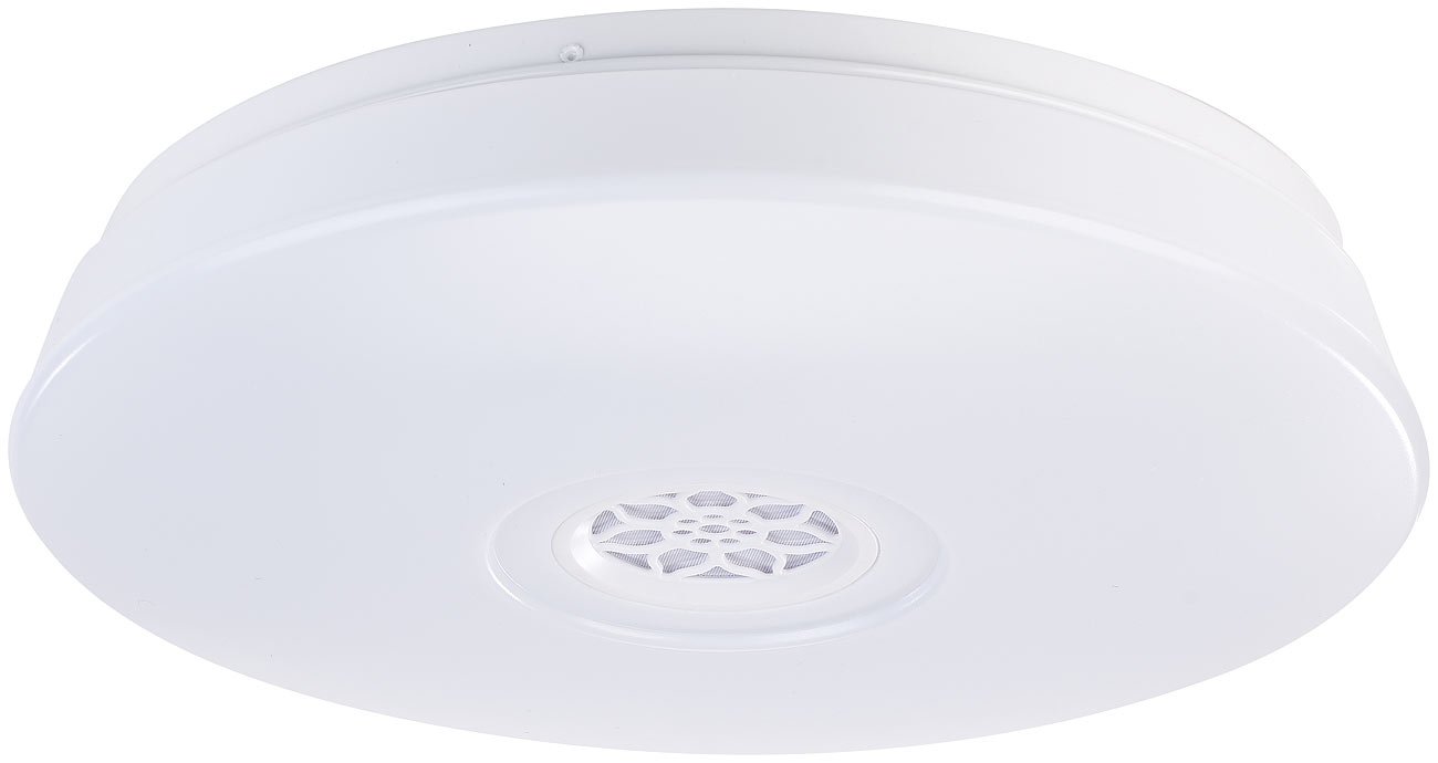 RGBW-LED-Deckenleuchte con altoparlante Bluetooth 4.0, sveglia luminosa, 1500 lm, 24 W