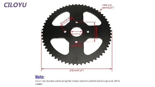 Amazon.com: CILOYU 420 Chain + Mini Bike Sprocket 60T Kit